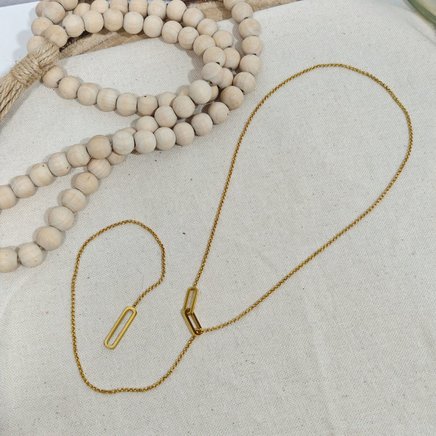 Collar Lariat Dorado