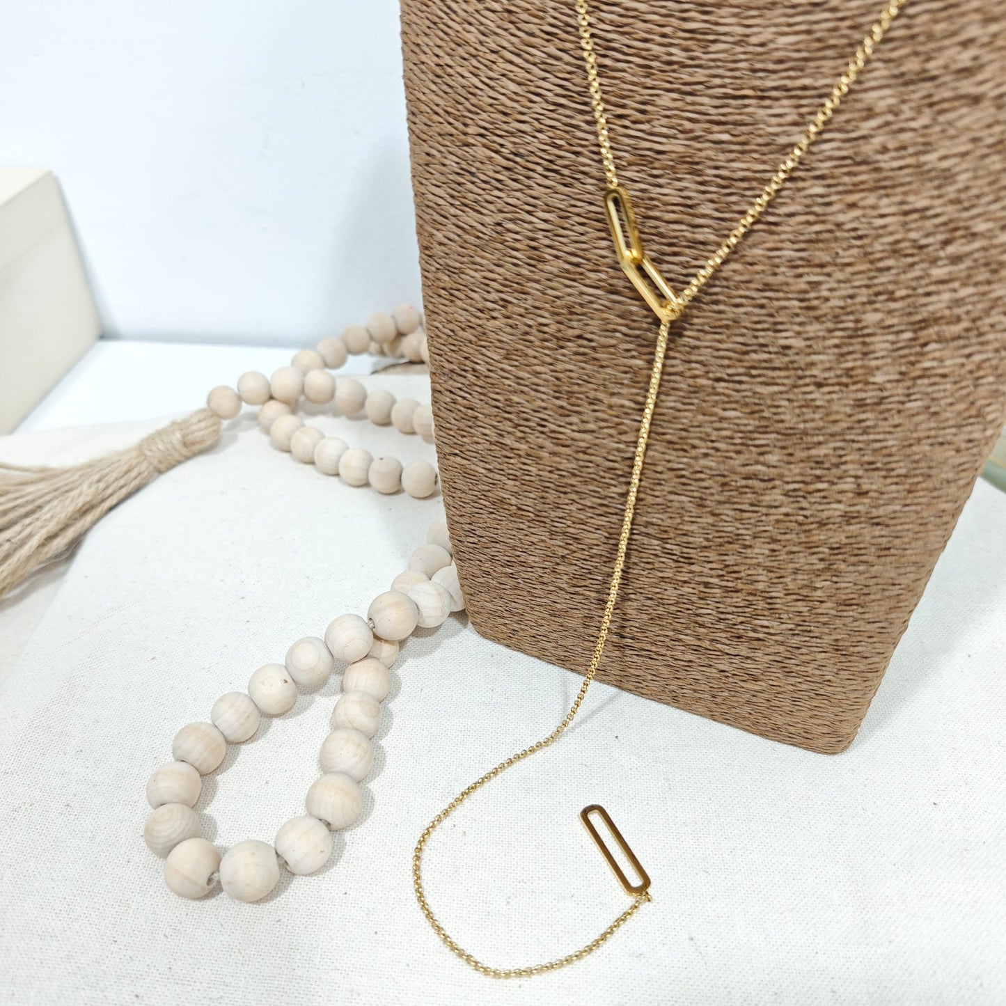 Collar Lariat Dorado