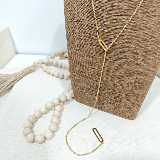 Collar Lariat Dorado