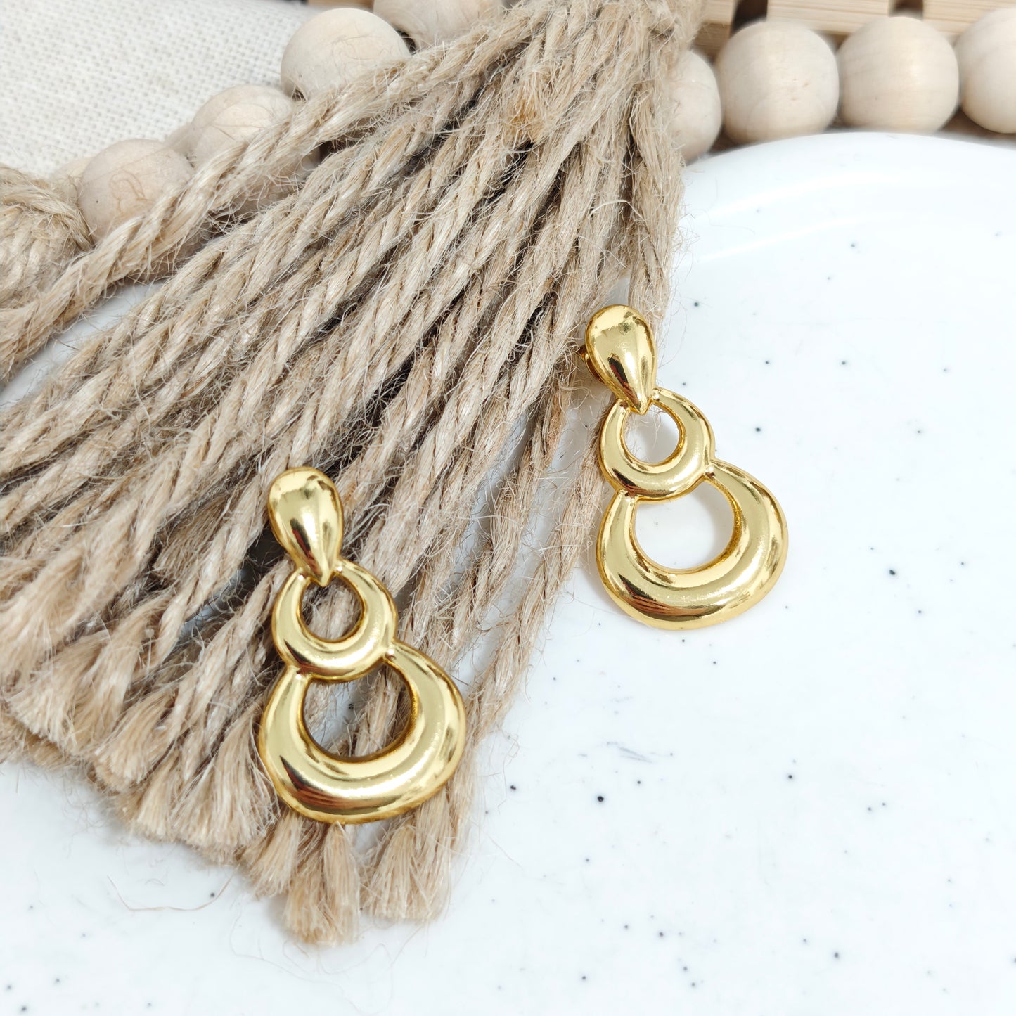 Pendientes Aura Dorada Triple