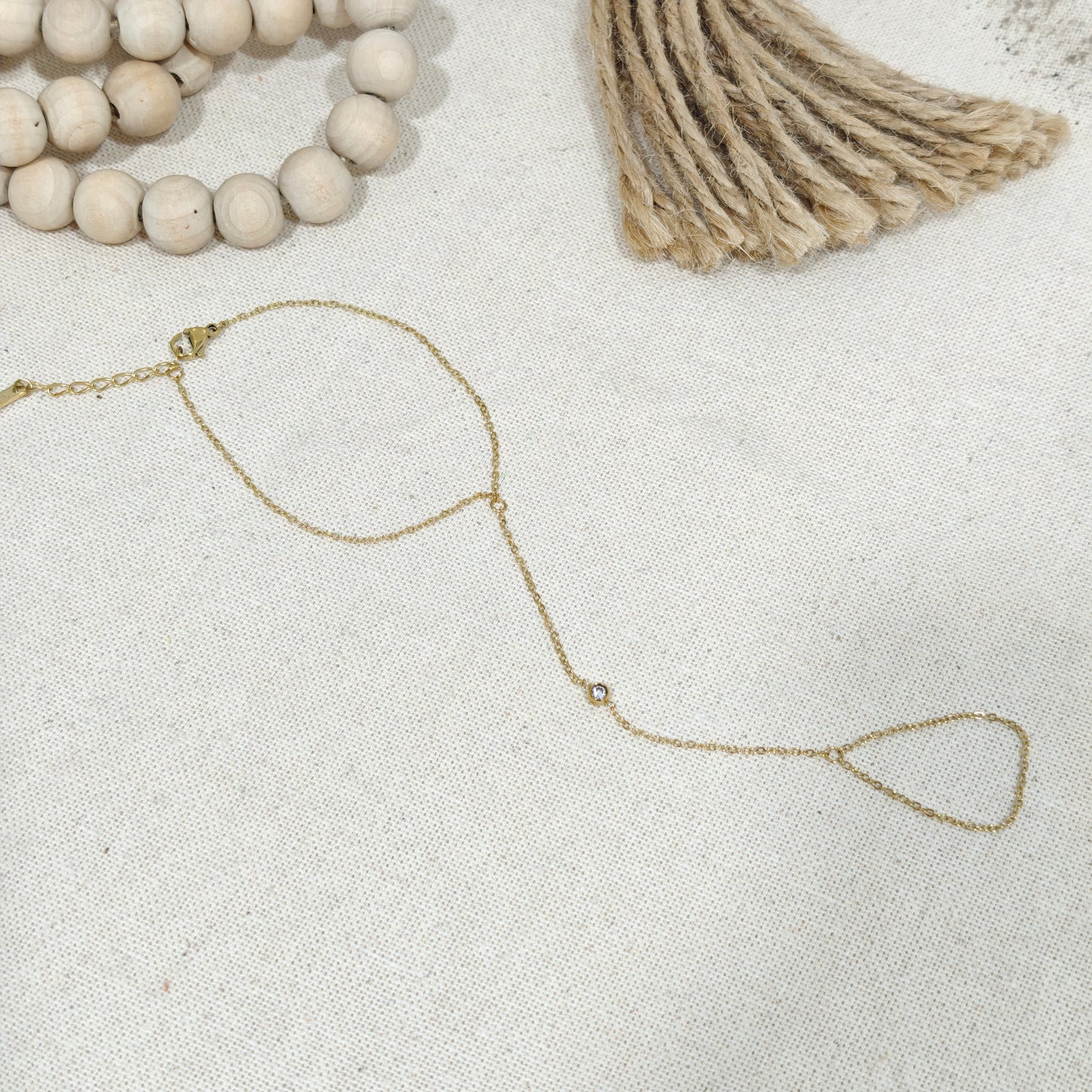 Pulsera Anillo Luz Dorada