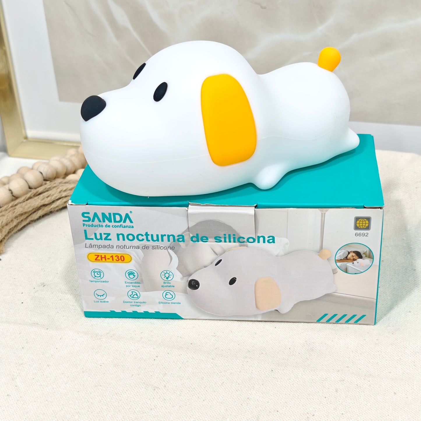 Lámpara Táctil de Silicona Perrito