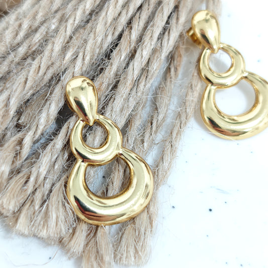 Pendientes Aura Dorada Triple