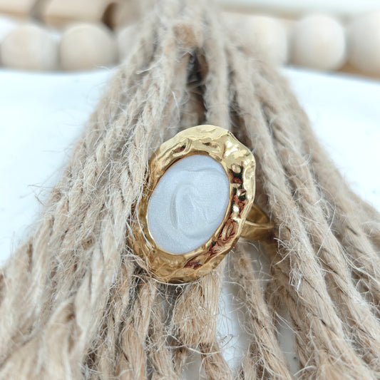 Anillo Aura Nácar Dorado